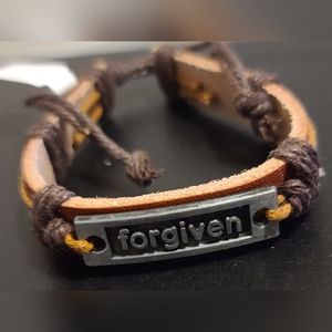 NWT Urban Pull Tie Bracelet Says Forgiven